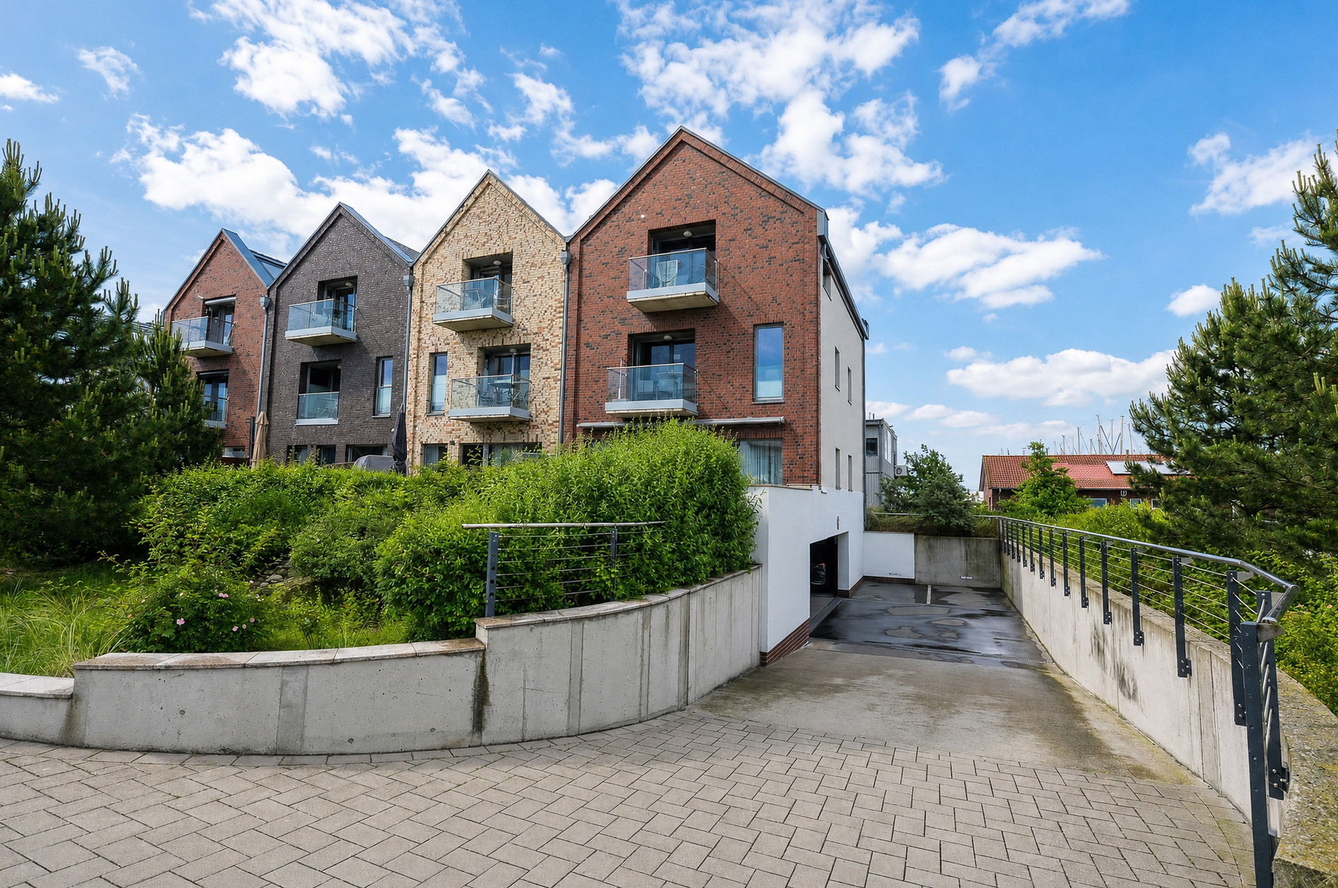 Die Wohnanlage am Hafen