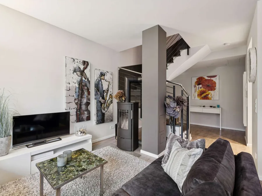 Wohnbereich einer verkauften Maisonette-Wohnung in Heiligenhafen