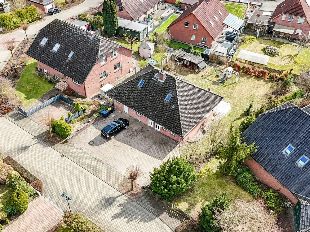 Verkauftes Einfamilienhaus in Bad Bodenteich aus der Luft