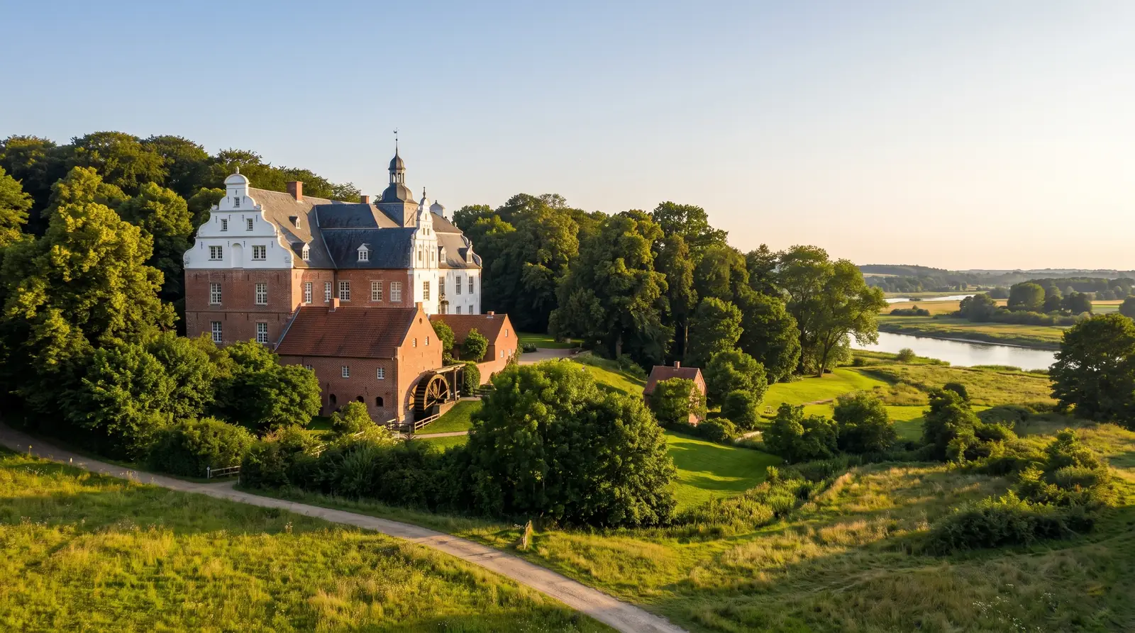 Schloss Reinbek im Gr&uuml;nen am Rand des Sachsenwaldes