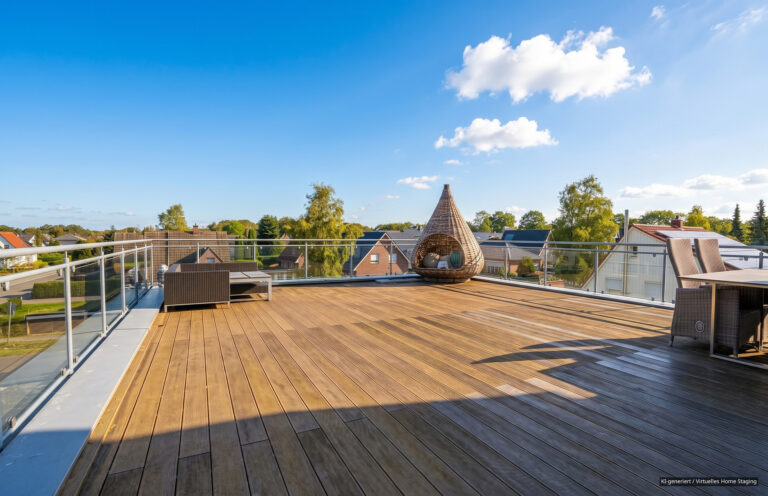 Penthouse über Oldenburg: 126 m² auf einer Ebene, 38 m² Dachterrasse